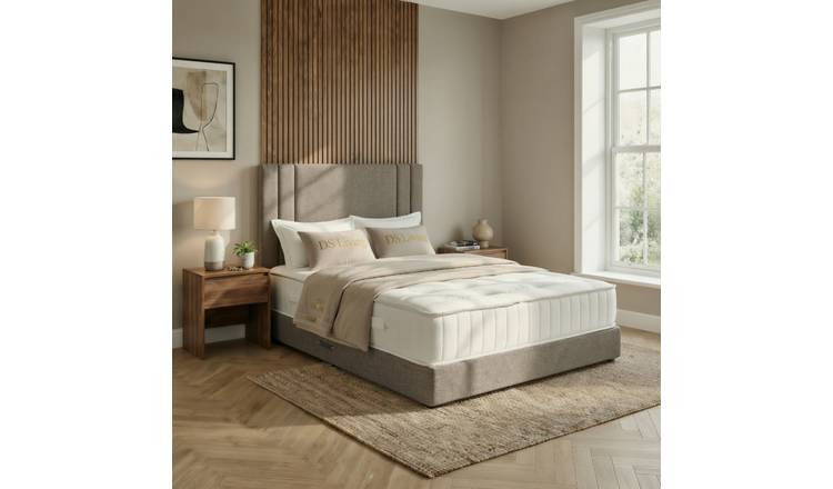 DS Living Velora King Size Upholstered Divan Bed Frame - Camel