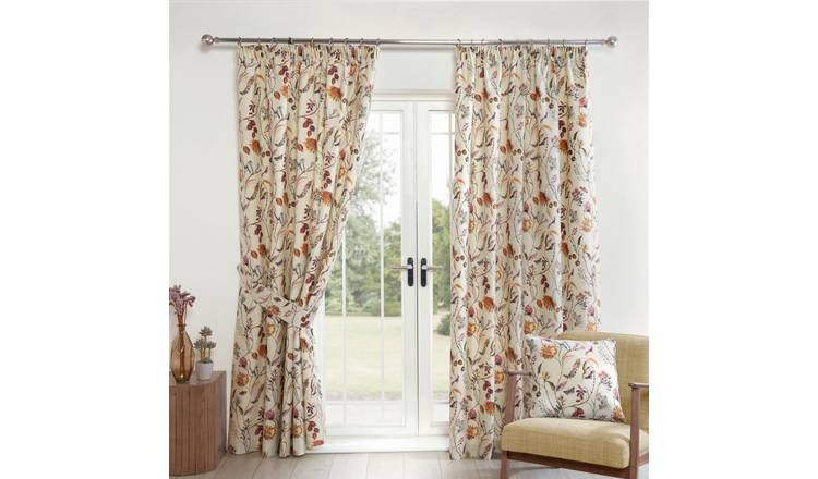 Sundour Grove Pencil Pleat Curtains - Multi - 117 x 137cm