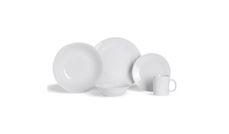 Argon Tableware 30 Piece Classic White Dinner Set
