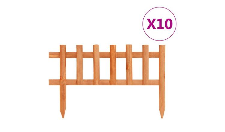 Walplus Pack of 10 Firwood Lawn Edgings - 44 x 29 cm - Orange Finish