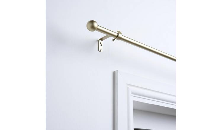 OHS 16mm Ball Curtain Pole 120-220cm - Brushed Gold
