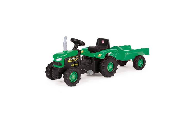 Dolu Pedal Tractor and Trailer - Green