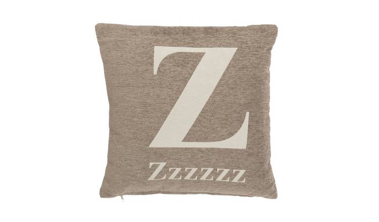 Orsina Words Zzzzzz Square Cushion – Natural
