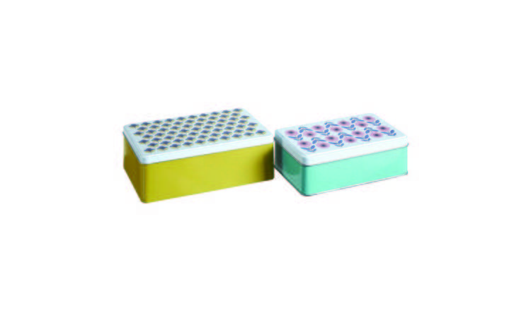 Orsina Paice Set of Two Rectangular Storage Tins
