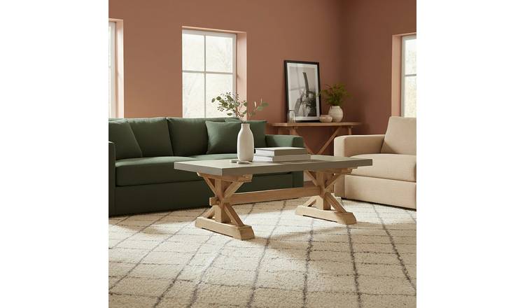 Orsina Solid Wood Coffee Table - Grey and Oak