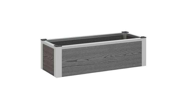 Walplus WPC Raised Garden Bed - Grey - 75 x 30 x 22 cm