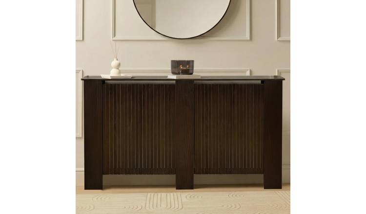 OHS Ribbed Radiator Cover - Dark Brown - Large
