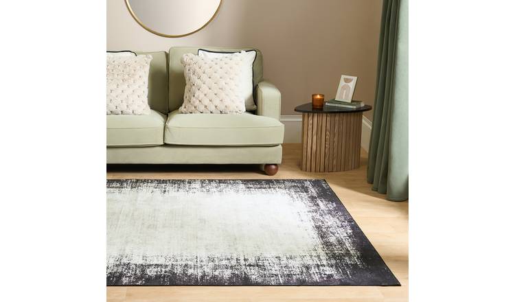 OHS Washable Abstract Printed Rug - 160 x 230cm - Mono