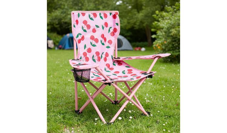 OHS Kids Cherries Outdoor Camping Chair Folding Portable Seat
