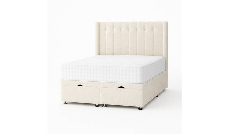 Comfy Deluxe 6ft Super King Astra End Lift Ottoman Bed Set -  Boucle Cream