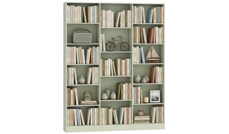 HOMCOM 6 Tier Freestanding Shelving Unit Display Shelf - Light Green