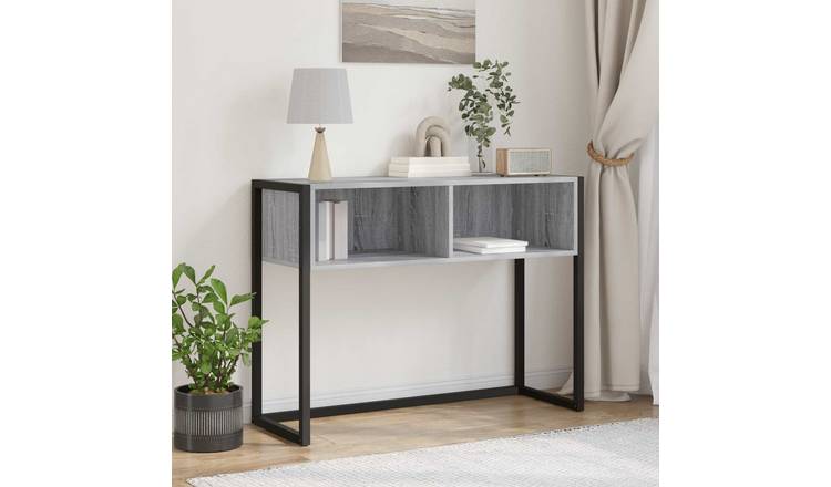 Walplus Engineered Wood End Table - Grey Sonoma - 100 x 36 x 75 cm