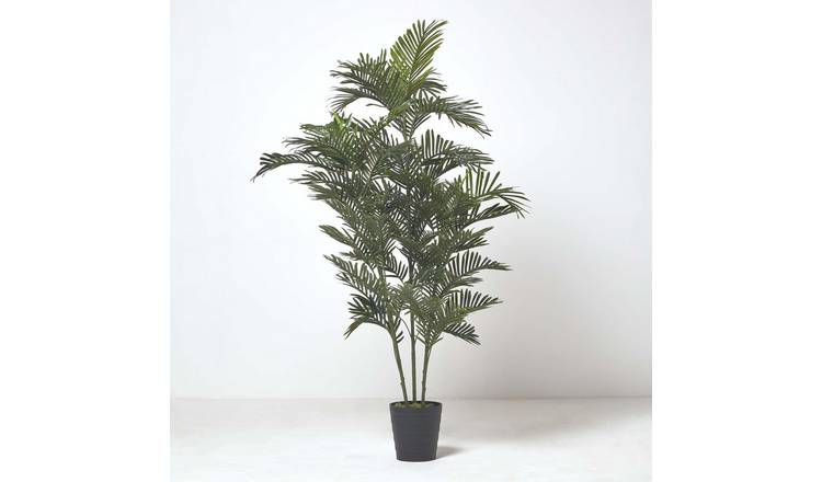 Homescapes Real-Touch Polyfibre Multi-Stem Palm Tree in Pot - Green