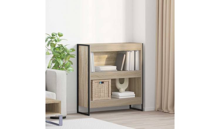 Walplus Engineered Wood Book Cabinet - Light Oak - 80 x 30 x 86.5 cm