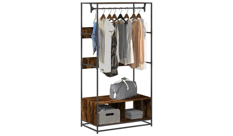 Walplus Wardrobe Smoked Engineered - Smoked Oak - 90 x 50 x 180 cm