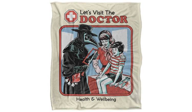 Steven Rhodes Let's Visit The Doctor Soft Touch Blanket - 147cm x 91cm