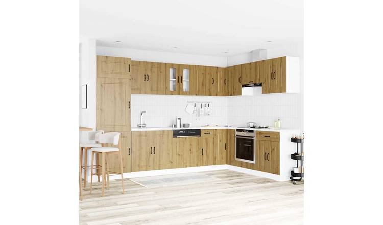Walplus 2 Door Rectangular Storage Cabinet - Artisan Oak - 80 x 46 x 81.5 cm
