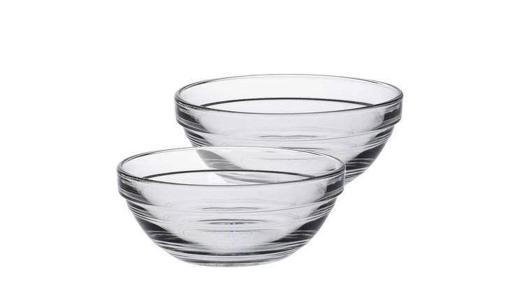 Duralex Lys Stacking 10.5cm Glass Cooking Food Bowls - Pack of 6