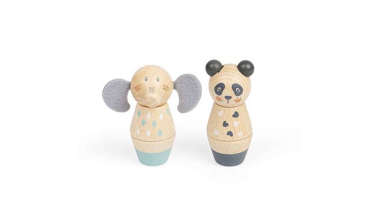 Bigjigs Toys Twist and Match Animals Panda and Elephant - 18 Months +