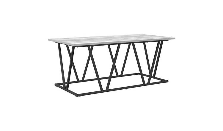 Walplus Engineered Wood and Metal Coffee Table - Grey - 100 x 50 x 40 cm