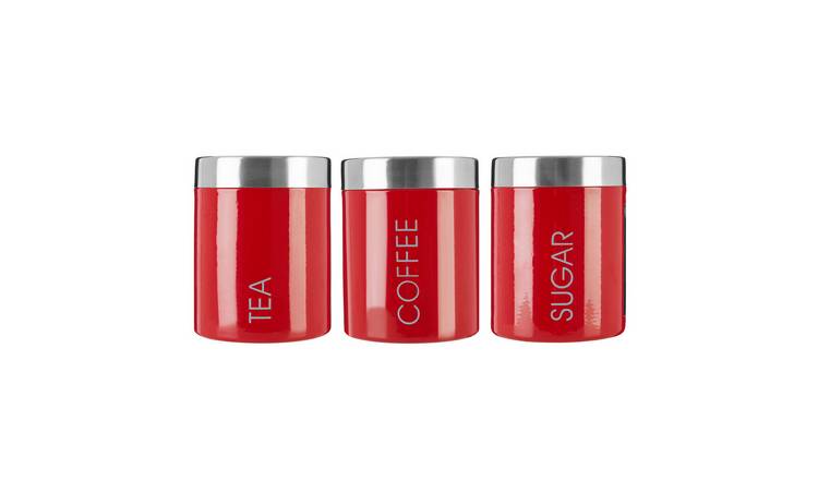 Orsina Set Of Three Marble Effect Storage Tins – White