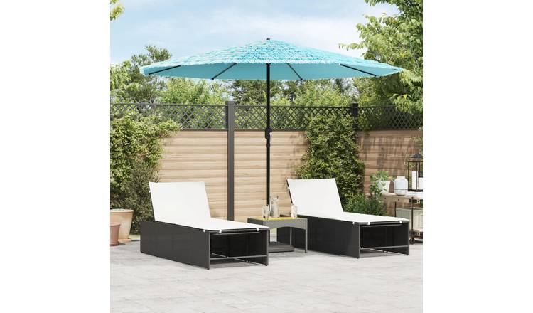 Walplus Polyester Garden Parasol - Blue - 324 x 324 x 247 cm