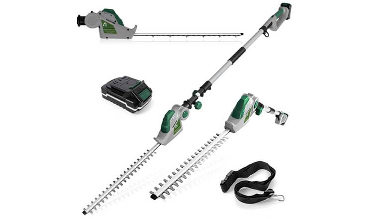 Gracious Gardens 18V Cordless Pole Hedge Trimmer 45cm with 1 Battery