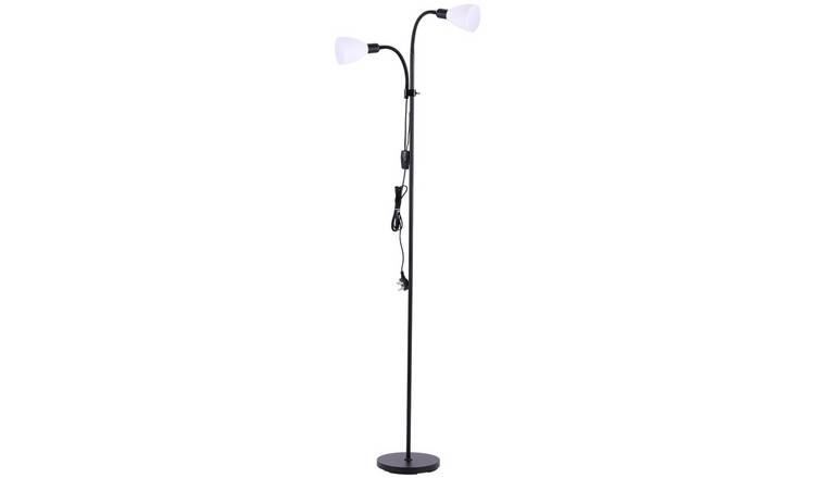 Living and Home Adjustable Mother and Child Floor Lamp - Black