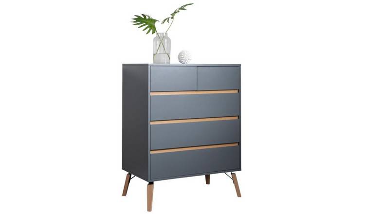 Noa & Nani Otto 5 Drawer Chest Of Drawers - Grey