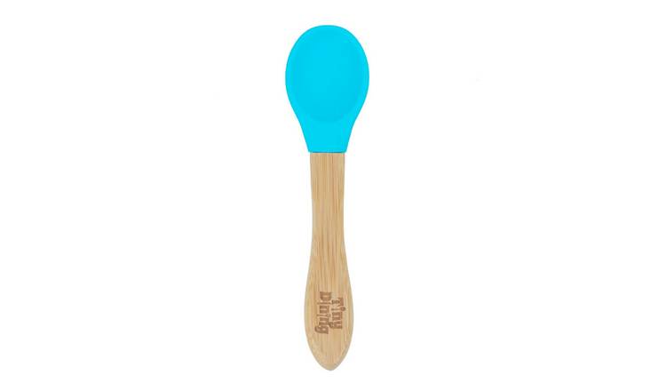 Tiny Dining Children's Bamboo Silicone Tip Spoon - Blue