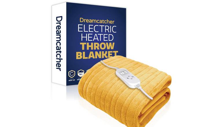 Dreamcatcher Fleece Polyester Electric Heated Throw Blanket 160x120cm - Gold