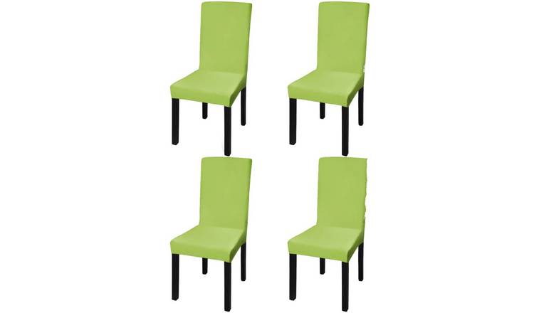Walplus Pack of 4 Straight Stretchable Chair Cover - Green