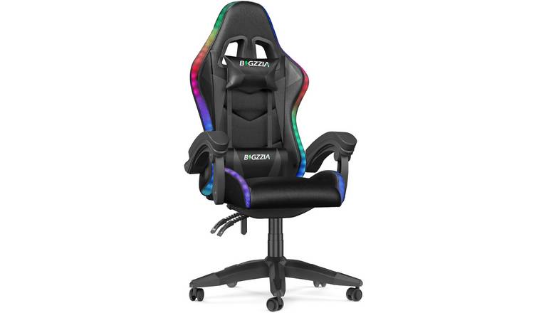 Rattantree RGB LED Leather Gaming Chair - Black
