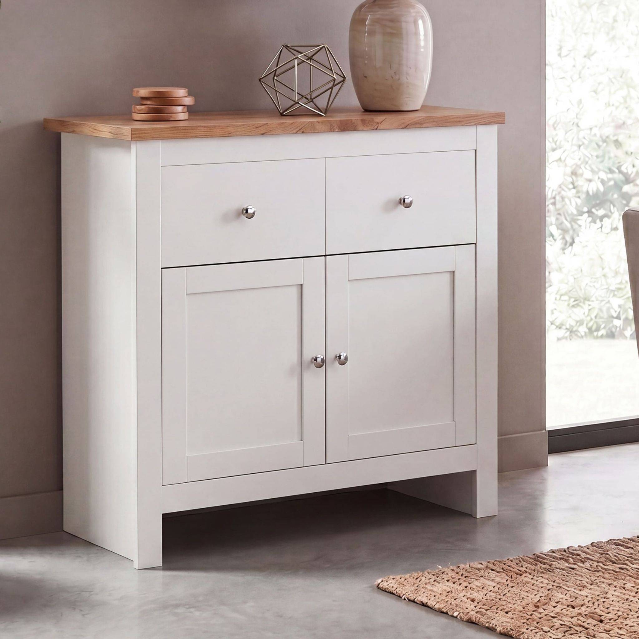 Vida Designs Arlington 2 Drawer 2 Door Sideboard - White - Image 1