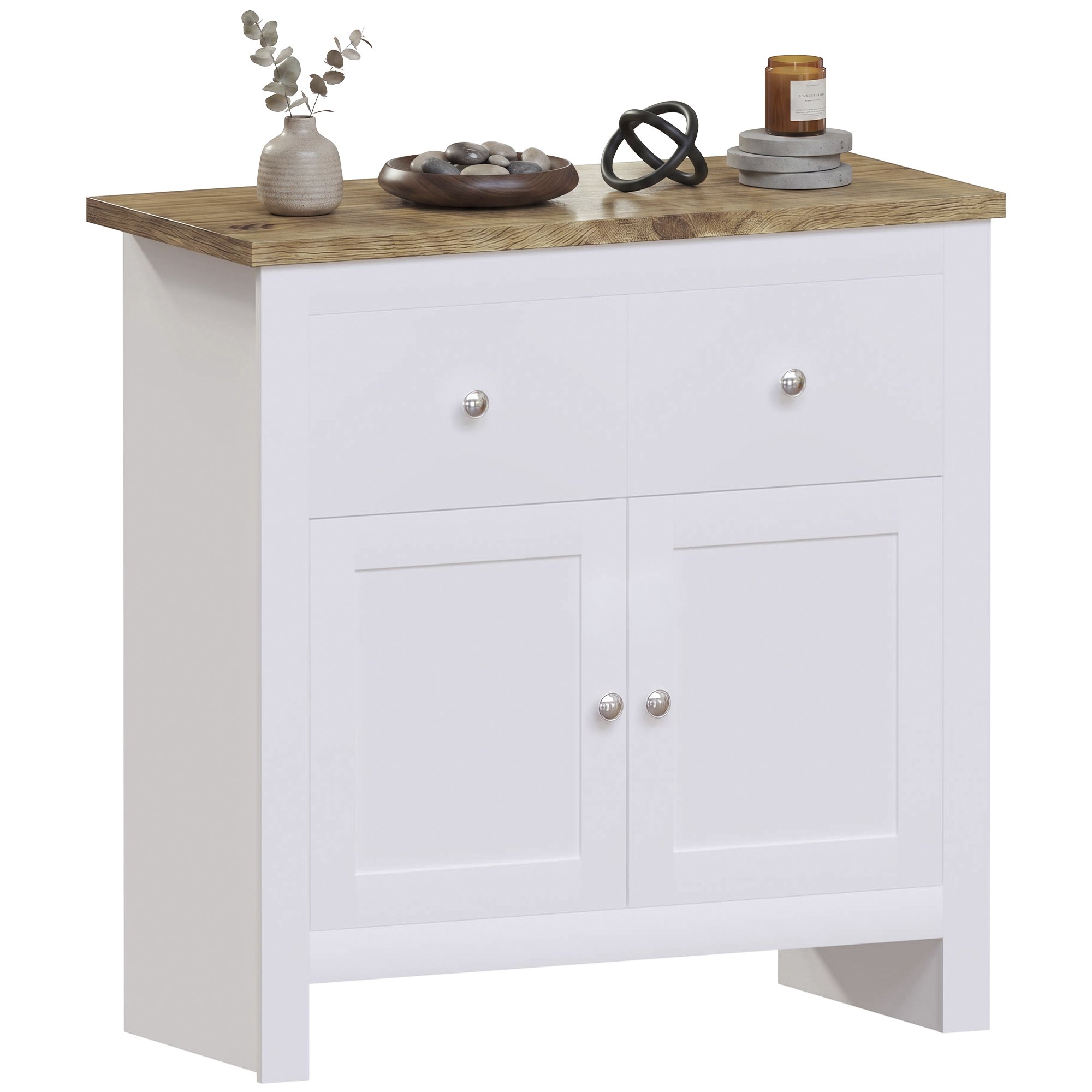 Vida Designs Arlington 2 Drawer 2 Door Sideboard - White - Image 8