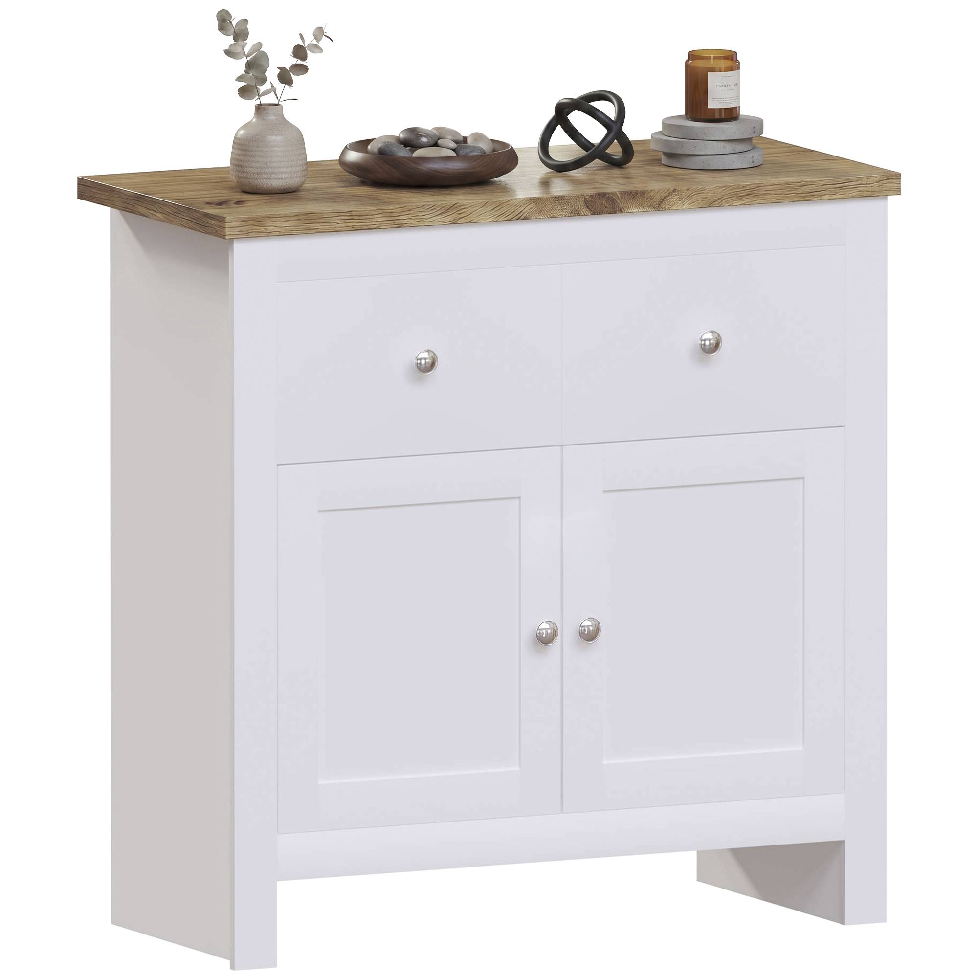 Vida Designs Arlington 2 Drawer 2 Door Sideboard - White - Image 8