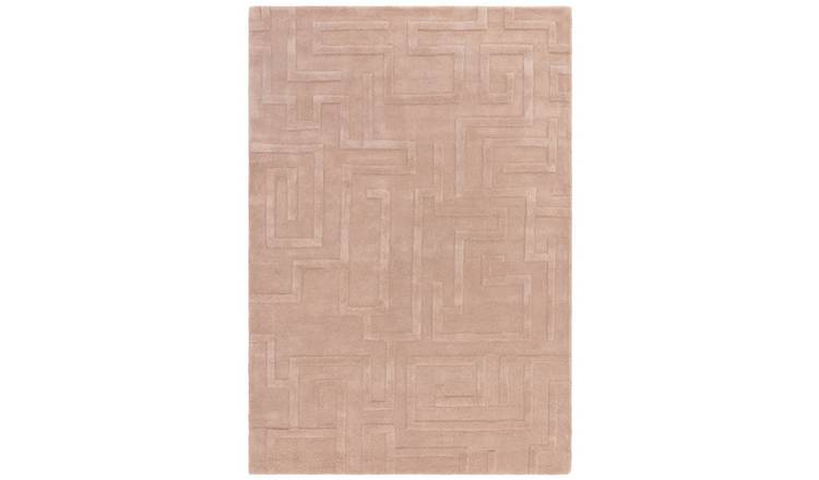Mega Flooring Pink Handmade Abstract Rug - 120 x 170cm