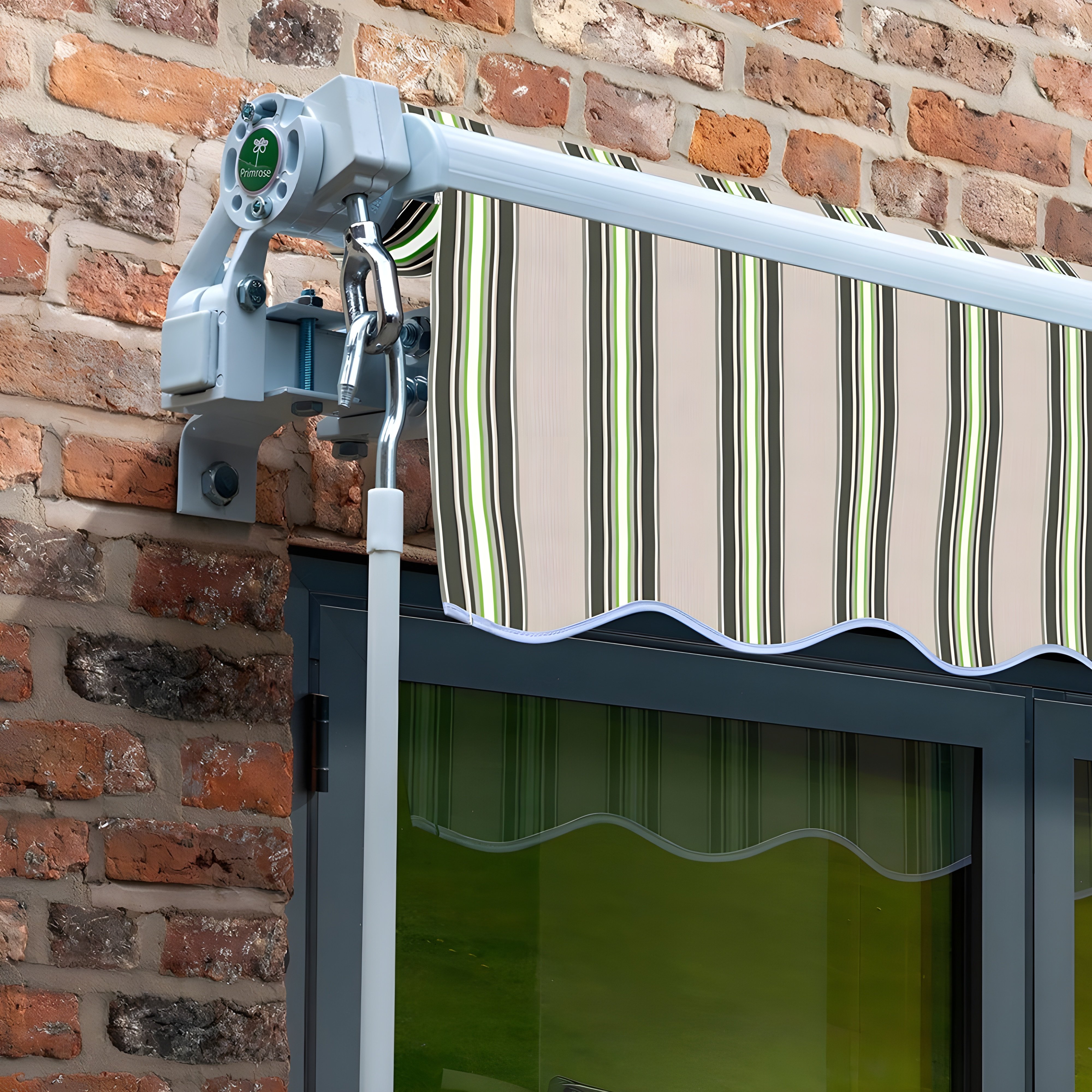 Primrose Awnings 4.0m x 3.0m Retractable Manual Awning Canopy - Multistripe - Image 3