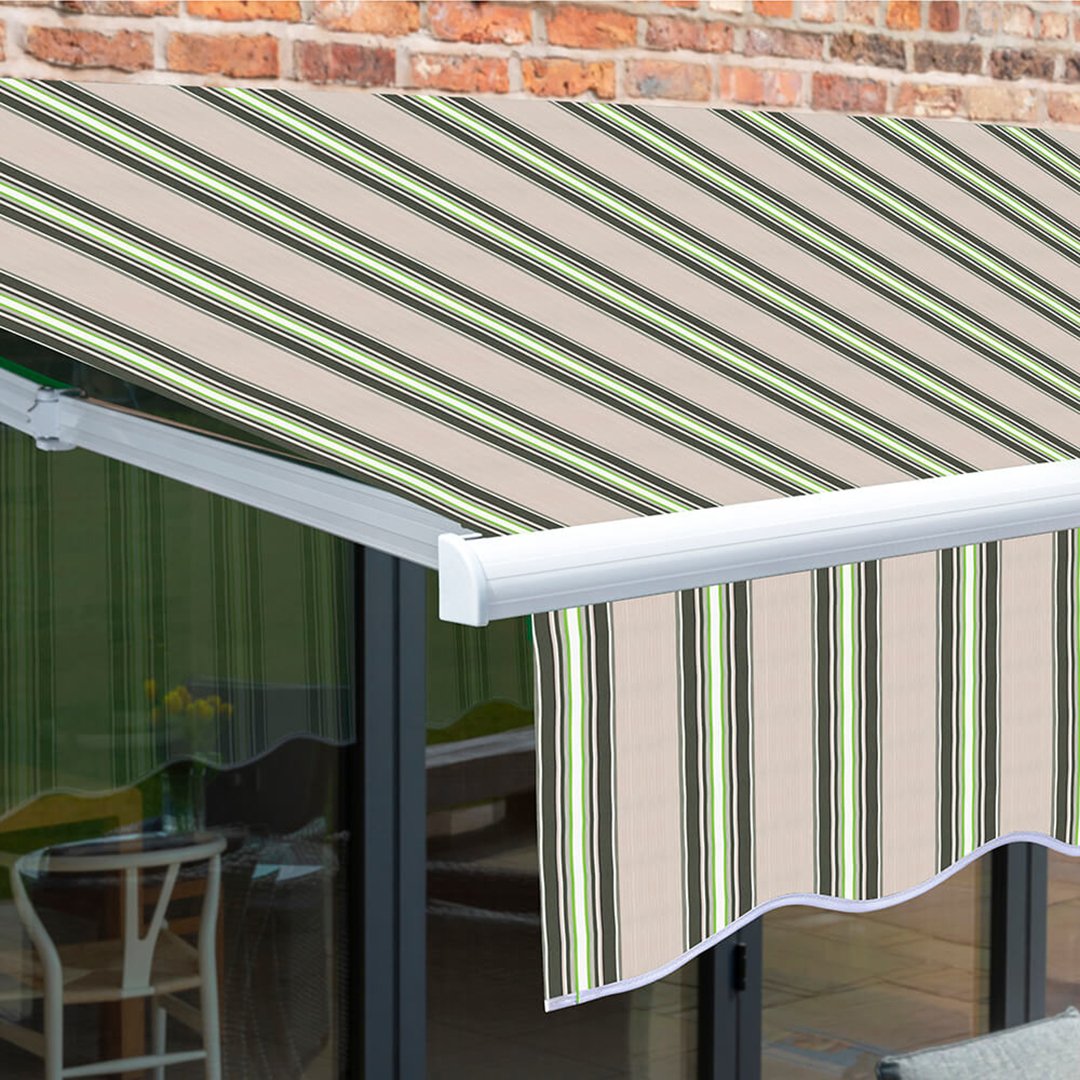 Primrose Awnings 4.0m x 3.0m Retractable Manual Awning Canopy - Multistripe - Image 5