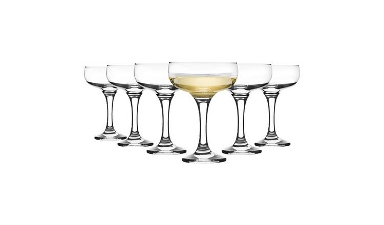 LAV Misket Glass Champagne Saucers - 235ml - Pack of 6
