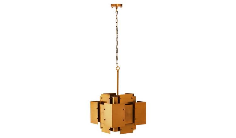 Orsina Karlo Metal Pendant Light, 8 Bulb - Brass