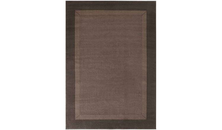 Hanse Home Brown Designer Velours Band Rug - 160 x 230cm