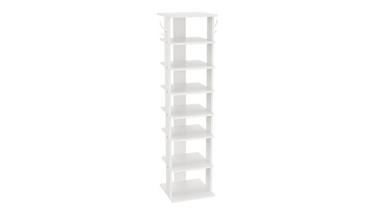Living and Home 8 Shelf Entryway Shoe Rack - White