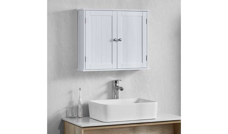 Bath Vida Priano 2 Door Wall Cabinet - White