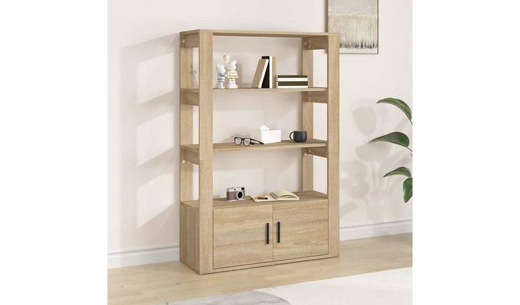 Walplus Engineered Wood Sideboard - Sonoma Oak - 80 x 30 x 119.5 cm