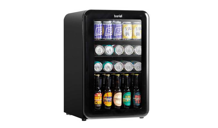 Baridi 70L Retro Undercounter Drinks Fridge - Black