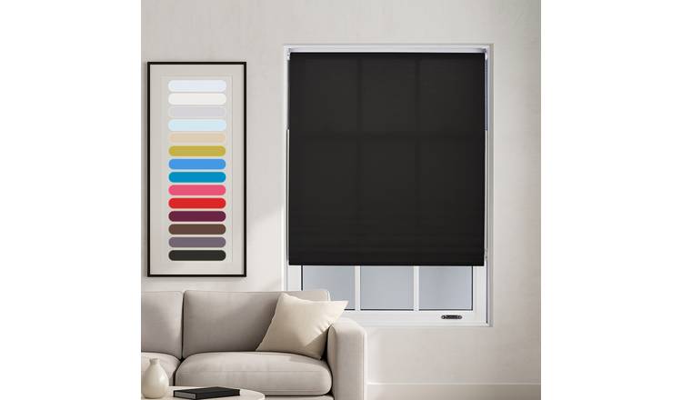 Furnished Black Daylight Roller Blind - 235 x 165cm
