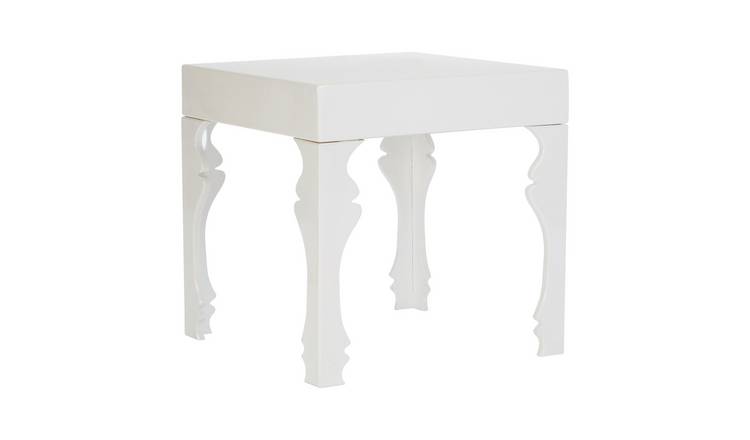 Orsina Luis High Gloss Side Table – White
