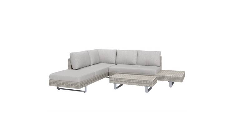 Outsunny 3 Piece Rattan Garden Sofa Set - Grey