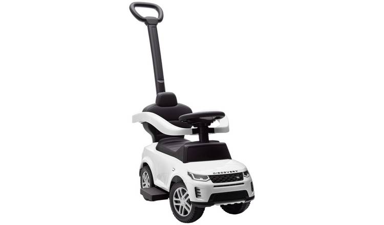 AIYAPLAY 2 in 1 Land Rover Parent Handle Ride on Sliding Car - White